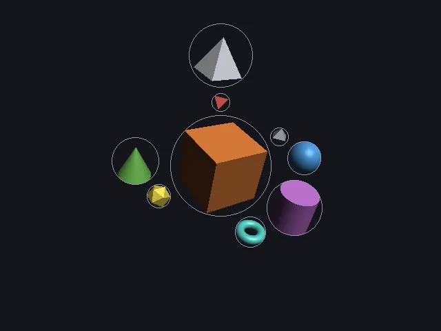 Objects after gradient refinement, none hidden